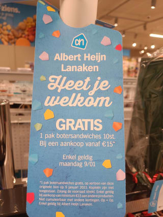 Gratis Botersandwich AH Lanaken