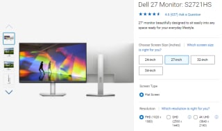 Achieve a Dell 27" Full HD 75Hz IPS monitor as low as £95.69