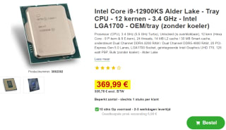 Intel Core i9-12900KS - S1700 Tray Processor - Alder Lake voor €369,99 bij Proshop