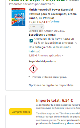 Precios mínimos pastillas lavavajillas Finish Amazon