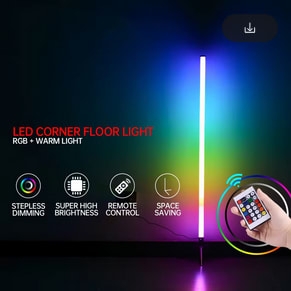 Lámpara LED de pie 103cm RGB por 10,21€