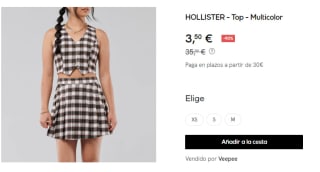 Top para Mujer Hollister por 3.5€