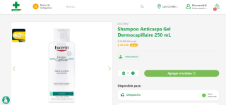 Shampoo Anticaspa Gel Dermocapillaire por $10.194