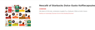 3 pakken Nescafé of Starbucks Dolce Gusto Koffiecapsules voor €9,99 bij de Plus