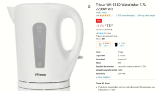 Tristar Waterkoker WK-3380 - 1.7 liter voor €13,49 bij Amazon