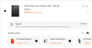 Tablet Xiaomi Pad 6 de 6GB/128GB por 212,49€