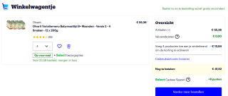 3+1 gratis op Olvarit Variatiemenu Babymaaltijd 12 x 200g bij Bol
