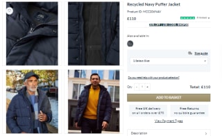 Win a 50% off men's recycled puffer jacket from Savile Row Co.