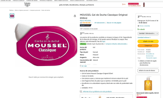 3 MOUSSEL Gel de Ducha Classique Original 650ml por 6,84€