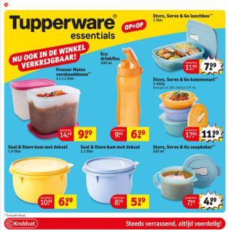 Diverse Tupperware artikelen vanaf €4,99 bij kruidvat