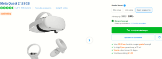 Meta Quest 2 128GB All-in-one VR-headset voor €249 bij Coolblue
