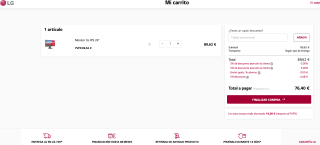 Monitor LG de 24" IPS FHD 100Hz por 76,40€