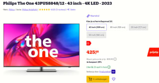 Philips LED TV 43PUS8848 The One Ambilight 4K voor €425,48 bij Bol.com