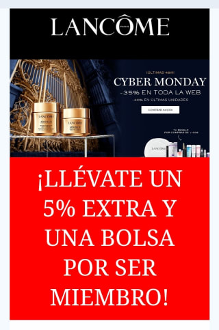 Hasta -40% de Descuento en Lancome.