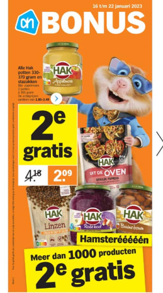 Albert Heijn Hamsterweken veel producten de 2e gratis