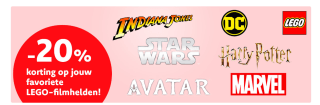 20% korting op LEGO Filmhelden bij Dreamland Belgie