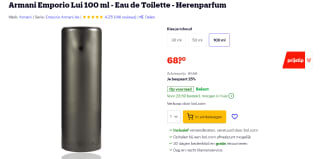 Armani Emporio He Eau de Toilette voor Mannen 100 ml voor €68,90 bij Bol.com