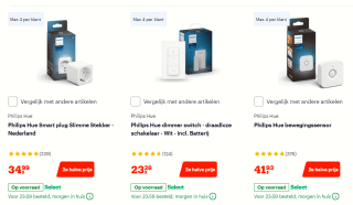 Philips Hue Black Friday diverse artikelen 2e halve prijs bij Bol.com
