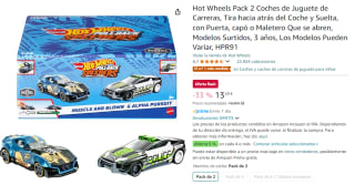 Hot Wheels Pack 2 Coches de Juguete de Carreras por 13,49€