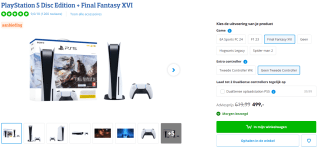 PlayStation 5 Disc - Final Fantasy XVI Bundle voor €499 bij Coolblue