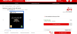 Agatha Christie ABC Murders PS5 por 18,04€.