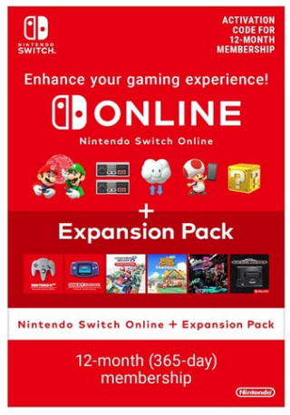 Nintendo Switch Online 12 meses con Expansion Pass individual por 28,79 €
