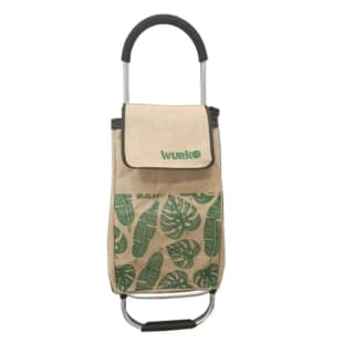 Carro de Compra con 2 Ruedas de Aluminio y Yute por 9.99€