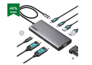 Hub USB C Ugreen Revodok 308 - 2 HDMI, 4K, 1080P, Triple Affichage, 8 en 1 Adaptateur à 49,99€