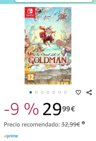 The Eternal Life of Goldman Nintendo Switch por 29,99€.