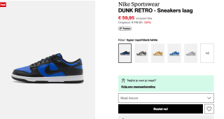 Nike Dunk Low heren sneakers voor €59,95 bij Zalando