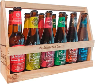 Cesta de madera de cervezas La Sagra por 17,24€