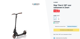 Globber step One K 180 deluxe voor €144,95 bij Decathlon