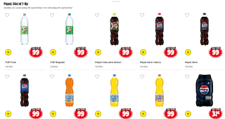 Pepsi, Sisi of 7-Up 1,5L voor €0,99 bij Dirk