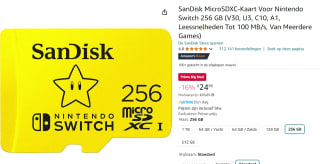 SanDisk Extreme Micro SDXC 256 GB geschikt voor Nintendo Switch voor €24,99 met Amazon prime