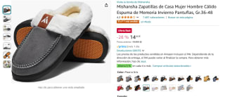 Mishansha Zapatillas de Casa con plantillas de espuma memoria por 14,44€