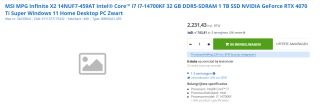 MSI MPG Infinite X2 14NUF7-459AT - Intel® Core™ i7 - 32 GB - 1 TB - GeForce RTX™ voor €2.231,44 bij Max ICT