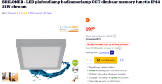 BRILONER LED badkamerlamp voor €19,95 bij Bol