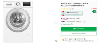 Bosch Serie Serie 6 WAU28P95NL wasmachine voor €639,20 bij EP