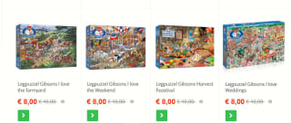 Alle Gibsons legpuzzels voor €8 p.s. bij boekenvoordeel