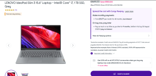 LENOVO IdeaPad Slim 3 Laptop - Intel i7, 1TB SSD - £469