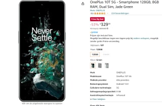 OnePlus 10T 128GB Groen voor €329 bij Amazon