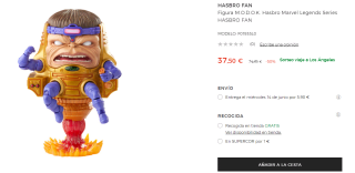 Figura de M.O.D.O.K. de 15 cm de Hasbro Marvel Legends Series Vengadores por 37.5€