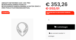 Ubiquiti Networks UVC-G4-PRO bewakingscamera voor €353,26 bij Caps