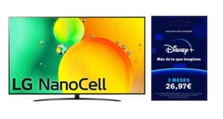Televisor LG 86NANO766QA 86" LED NanoCell UltraHD 4K HDR10 Pro + Regalo Disney+ 3 meses por 1449€