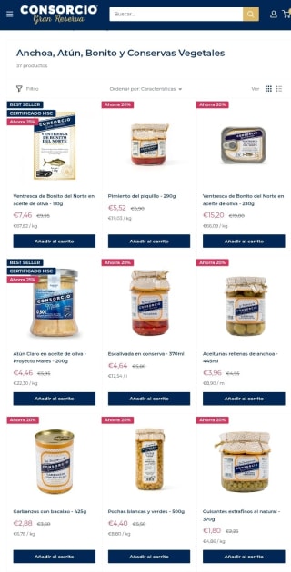 -20% y -25% Ventresca de bonito del norte.