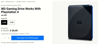 WD Gaming Drive - Vaste schijf voor €59,99 bij Western Digital