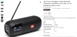 JBL Tuner 2 Draagbare DAB+/FM Radio met Bluetooth