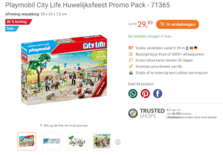 Playmobil City Life Huwelijksfeest Promo Pack - 71365 voor €29,99 bij Lobbes