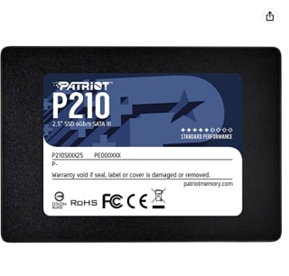 Disco duro interno Patriot P210 2.5" SSD 1TB SATA 3 por 43,99€