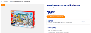 Brandweerman Sam politiebureau voor €19,95 bij Action